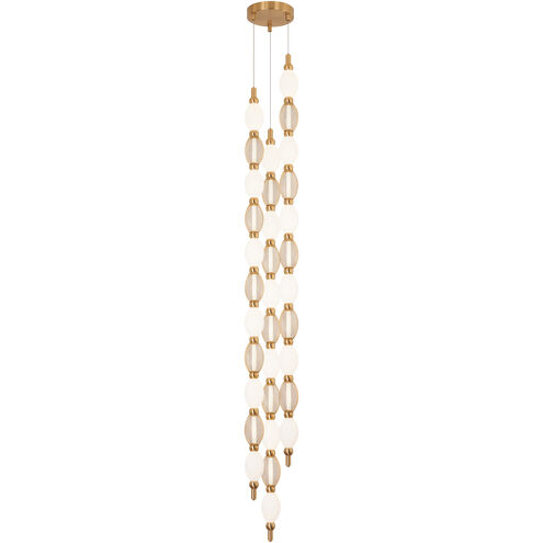 Tentacles LED 75.88 inch Aged Gold Brass Pendant Ceiling Light